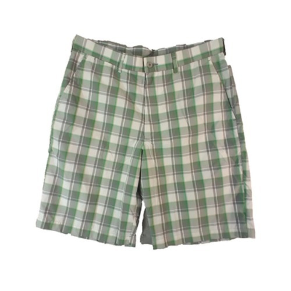Ben Hogan golf shorts men's 32‎ x 10 white plaid Dri-Fit